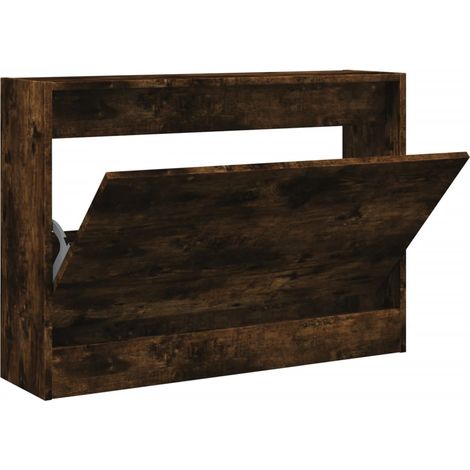 Maison Exclusive - Scarpiera Rovere Fumo 80x21x57 cm in Legno Multistrato