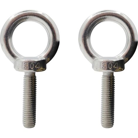 Lot de 2 vis fermées M16 - Boulons à œil ronds en acier inoxydable 304 - Pour fixation de tente, accessoires de levage, connexion de câble (1/5)