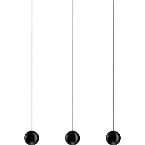 Lampe À Suspension Linéaire Multiple Guya S/3 24W Led 3000K 1525Lm 36° Noir Satiné - Gealuce (1/4)