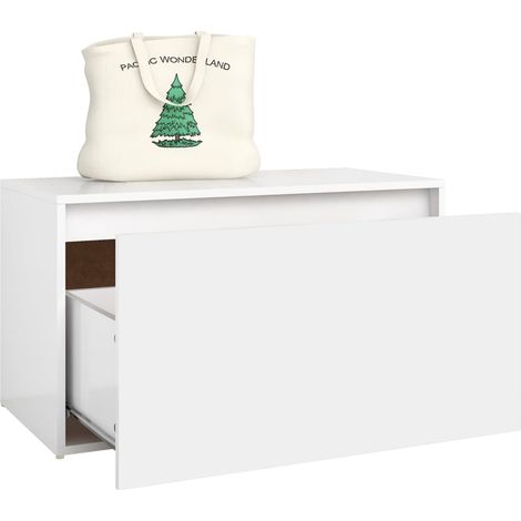 Banc d'entrée 80x40x45 cm Blanc (1/5)