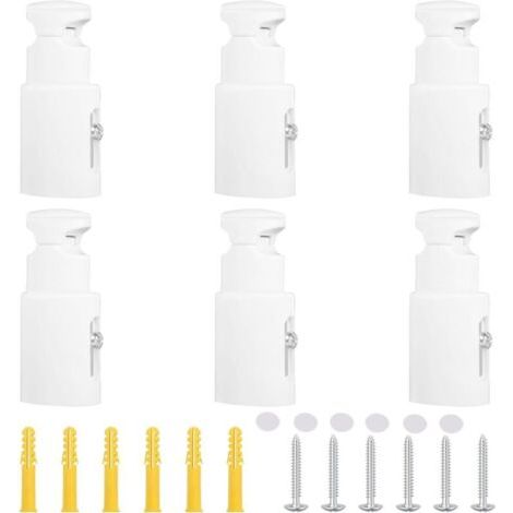 Houhence – Support radiateur en ABS résistant à la chaleur – Distance réglable 6,5 à 8,2 cm – Compatible radiateurs droits et courbes – Lot de 6 pièces