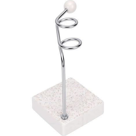 Toothbrush Holder with Resin Base, Steel Support (White) (1/5)