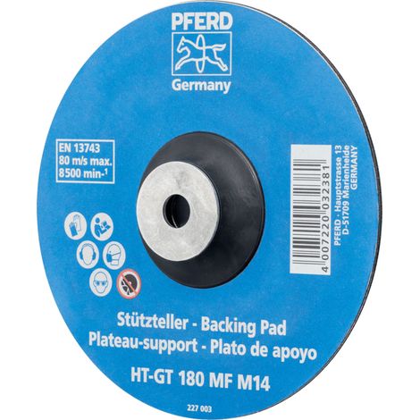 PFERD TOOLS Hitzebeständiger Stützteller mit Spannmutter Ø 180 HT-GT M14 für Winkelschleifer 180