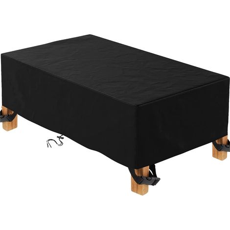 1 Housse Salon de Jardin, Rectangulaire 150x120x80cm, Tissu Oxford 600D Imperméable, Anti-UV, Pour Table Extérieur