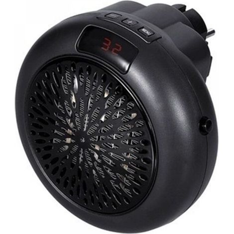Mini radiateur soufflant électrique 900 W, radiateur mobile, noir (1/4)