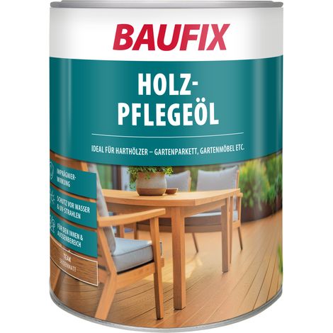 BAUFIX Holz-Pflegeöl teak seidenmatt, 2.5 Liter, Holzpflege (1/4)