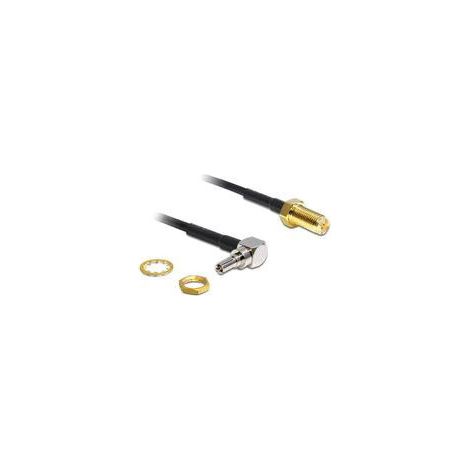 Delock Antennenadapter crc-9 Stecker zu rp-sma Buchse 20 cm 90 Grad