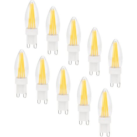 Lot de 10 ampoules LED G9 à filament long, dimmables, à deux broches, pour éclairage domestique et automobile, 3 W, 220 V CA (1/5)