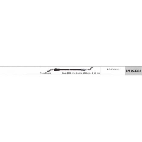 IBEA Motorbremskabel für Rasenmäher 1136 mm Kabelmantel 1065 mm Ø  1,6 mm