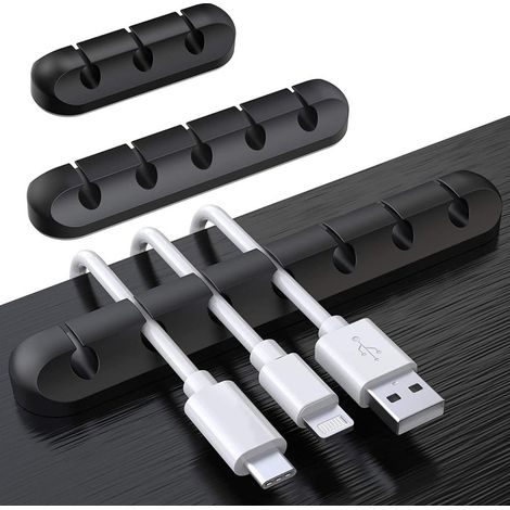 Lot de 3 Clips Câble Organisateur Bureau – Support Câble Gestion Câbles Rangement (1/5)