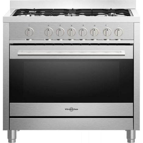 Cocina Gas 90cm 5 Quemadores Butano Vitrokitchen  ST9060IB Inox (1/5)