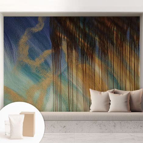 Carta Da Parati Non Tessuto - Con Colla Gratuita - Con Motivi Moderni - Design Elegante Per Pareti Composizione astratta 208x146 cm (1/5)