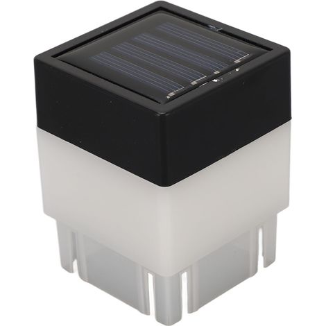 Lampe solaire pour poteau, LED jaune chaud, idéale pour clôture, jardin ou terrasse. (1/5)