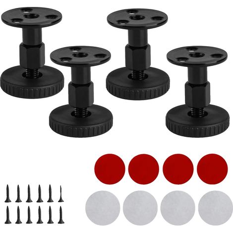 Patas de muebles ajustables, material de alta calidad, compatibilidad versátil, color negro. (1/2)