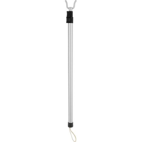 Barre à linge télescopique, argentée, 125,00 x 4,00 x 2,50 cm, extensible (1 unité) (1/2)