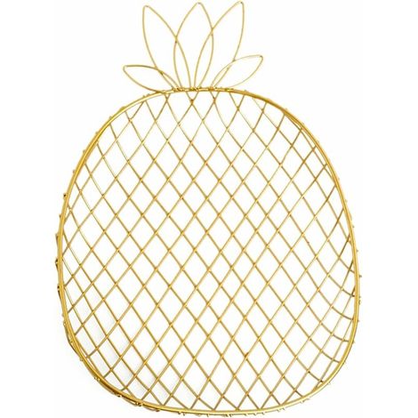 royaluxe - Panier de Rangement Nordique Fer Assiette de Fruits Maison Salon de Bureau Panier de Rangement Ananas Forme Bonbons Assiette Snack Assiette Plat de Fruits (1/4)