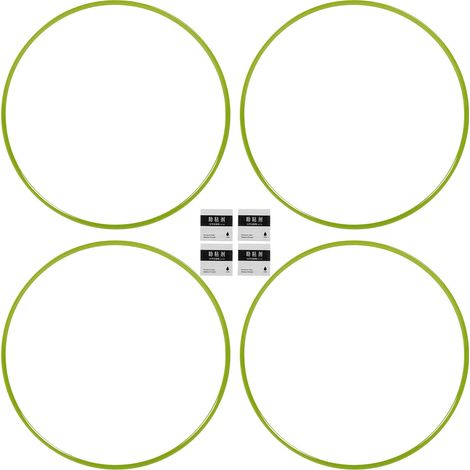 Protecteur de jante de roue de 18 pouces, 4 pièces, anneau de moyeu en alliage d'aluminium, bande de protection de bord, décor auto-adhésif vert (1/5)
