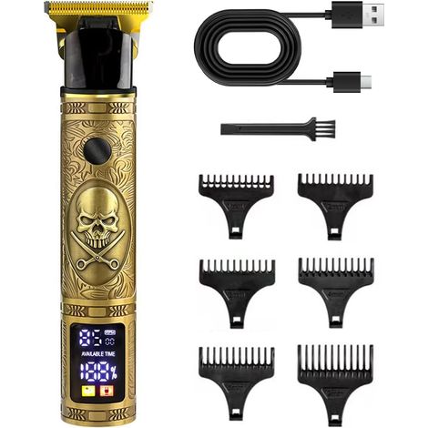 Tondeuse Cheveux Homme T-Blade, Tondeuse Barbe Homme T Zéro Écart avec Écran LED, IPX7 Étanche et Sans Fil, Tondeuse de Précision Rechargeable pour Homme, Famille et Barbier (1/5)