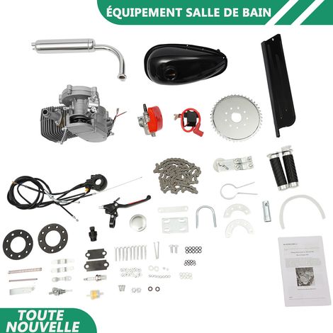 WAOBDLA Kit complet de moteur de vélo 2 temps Cylindre unique pour la plupart des vélos de 28 pouces de 26 pouces (1/5)