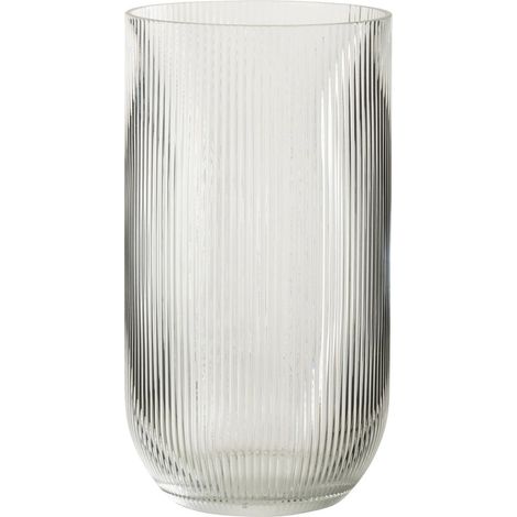 Vase Design en Verre "Ligné" 30cm Transparent