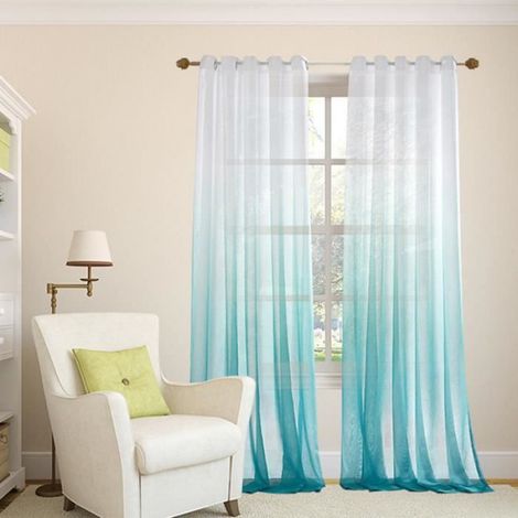 Rideaux occultants - - 132 x 244 cm - 2 panneaux - Polyester - Bleu (1/4)