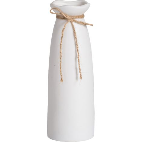 Vase en céramique blanche, vase à fleurs séchées, adapté à la décoration de la maison moderne, un bon cadeau. (1/5)