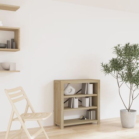Bücherregal 3 Böden 80x30x80 cm Massivholz Akazie (1/5)