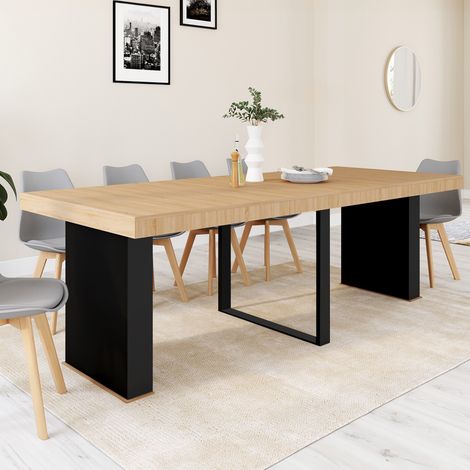 Consola extensible EDEN 10 personas 235 cm madera y negro