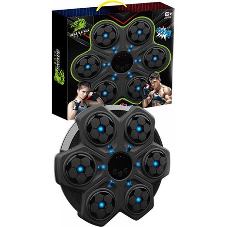 Machine De Boxe Musicale - Bluetooth Intégré - Haut-Parleurs - 3 Niveaux De Vitesse - Comptage Automatique - Pour Enfants - Murale Avec Ventouse Et Ruban Adhésif - 1 Pièce