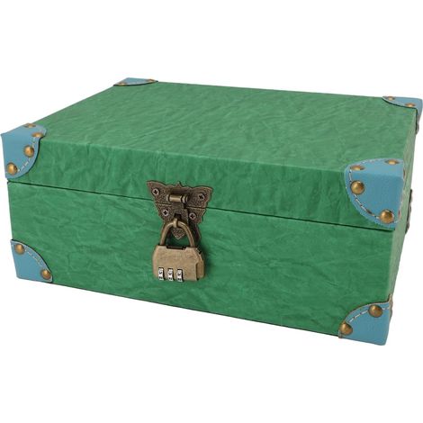 Wooden Jewelry Storage Box, Retro Vintage Design, Secure Lock for Jewelry, Keepsakes or Recipes, Ideal for Home and Office, Made from Quality Wood (1/5)