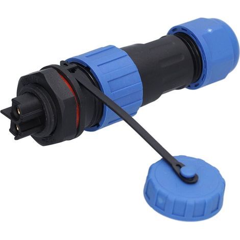 Aviation plug, LP16 2-pin solderless IP68 waterproof 250V 20A female male cable connector (1/5)