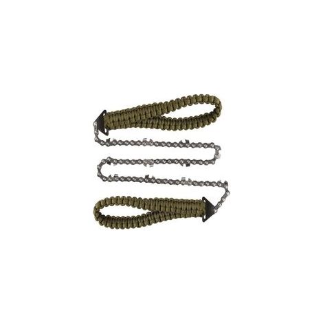 Scie à chaîne de poche portable avec poignée en paracorde, scie à main à denture fine de 65 cm, scie à branches manuelle, équipement de survie, scie à chaîne pliante, outils de jardin (1/5)