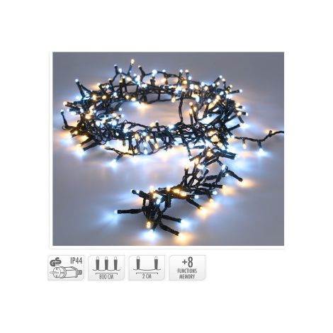 Guirnalda Snake 400 LEDs 11m Luz Fría y Cálida