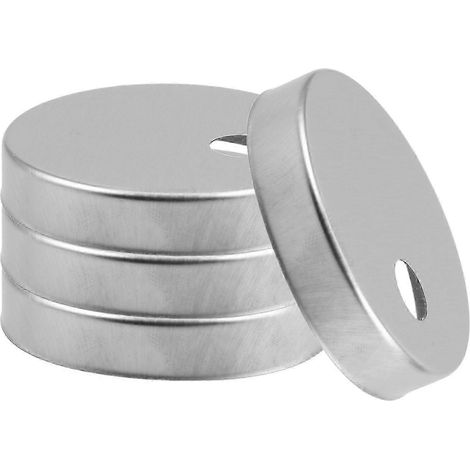 Cache-vis de toilette, lot de 4, en acier inoxydable, pour une installation facile dans la salle de bain. (1/4)