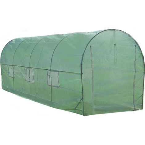 Polytunnel mit Folie Gewächshaus Treibhaus Tomatenhaus Pflanzenhaus Folientunnel 25mm 6m x 3m