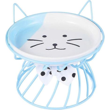 Platos para comida de gato, cuencos elevados para gatos con soporte metálico antideslizante, elevados (1/5)