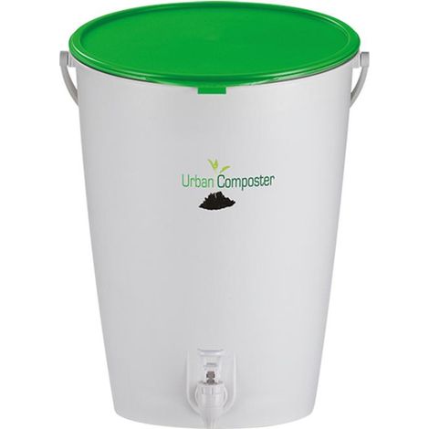 GARANTIA Urban compostador 15 L verde, incl. tapa y spray para compost