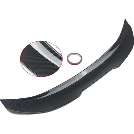 Spoiler trasero para maletero, plástico ABS de alta calidad, fácil instalación, aspecto de fibra de carbono. (1/2)