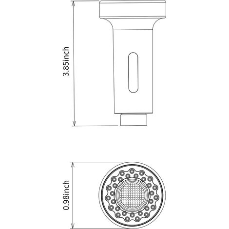 Cabezal rociador G1/2 de 2 funciones para fregadero, boquilla extraíble para grifo de cocina, cabezal rociador de repuesto para grifo de cocina.