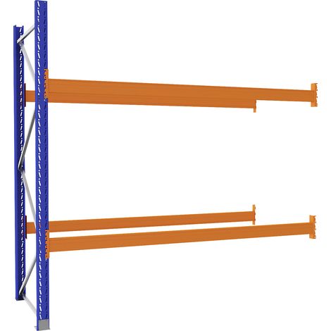 eurokraft pro, Rayonnage à palettes en acier, bleu/orange, h x