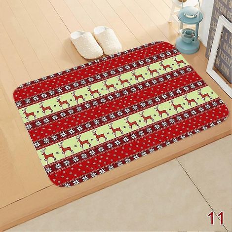 Tapis de porte de Noël Père Noël Tapis d'extérieur et d'intérieur Décoration de Noël pour la maison et la chambre (1/5)