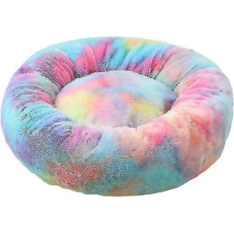 Panier pour chien rose, rond et ultra doux, 60 cm (1/2)