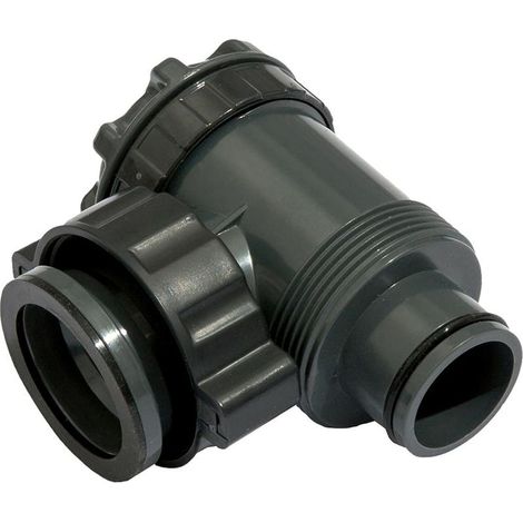 Valve de régulation de remplacement Bestway (Gris foncé) pour piscines, avec raccord de 38 mm (1/5)