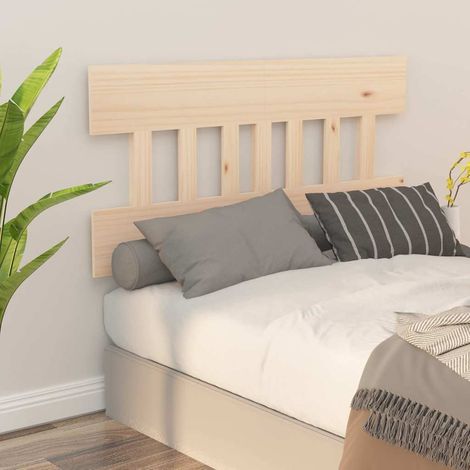 vidaXL Cabecero de cama madera maciza de pino 123,5x3x81 cm (1/5)