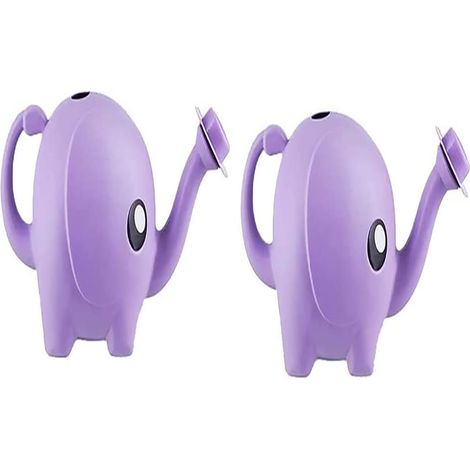 Lot de 2 arrosoirs éléphant de 1,5 L à long bec, pour plantes et fleurs. Jolis pots d'arrosage à motifs de dessins animés. Bouteille d'arrosage pour enfants. (1/5)