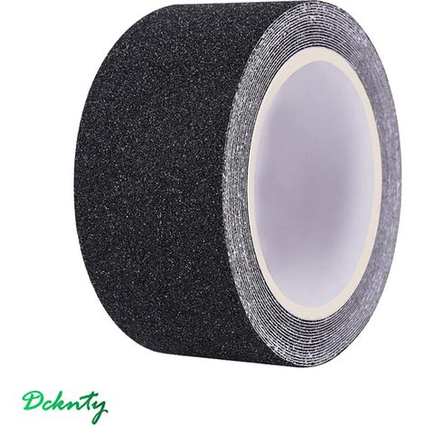 cm x 10 m schwarzes Anti-Rutsch-Klebeband, Anti-Rutsch-Klebeband mit hoher Traktion, starkes, scheuerndes Sicherheitsklebeband für Treppen, Stufen, Geländer, im Außen- und Innenbereich (1/5)