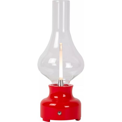 Lampada da tavolo vintage rossa LED 2W Jason Lucide (1/5)