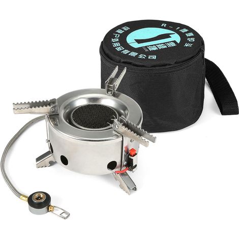 6000-Watt-Gaskocher für Camping, faltbar, windfest, zum Wandern und Kochen im Freien, mit Piezozündung