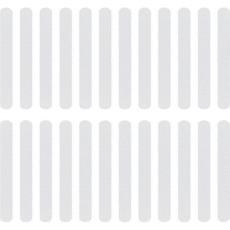 Lntyq 24 Stück Anti-Rutsch-Duschstreifen, Sicherheitsklebestreifen fürs Badezimmer, transparente Aufkleber für Badewanne, Treppe, Kinderbecken, wasser- und staubabweisend, 2x3 (1/5)