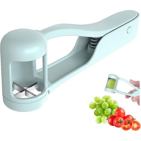 Coupe-fruits inox pour raisins et petits fruits, hygiénique et facile à nettoyer. Pour préparation culinaire rapide. (1/5)